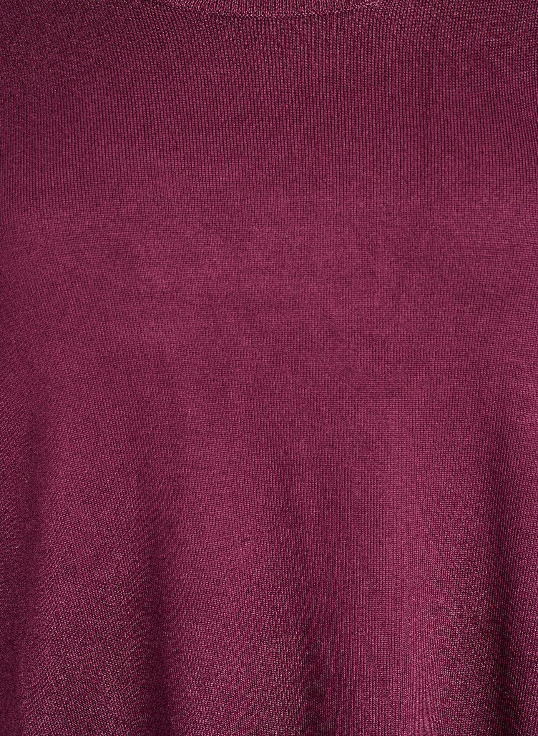 ZizziStrikkebluse med knapper i sidene, R&oslash;d, Packshot image number 2