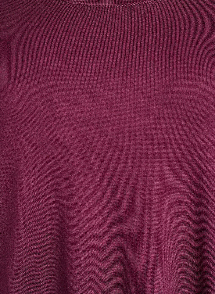 Strikkebluse med knapper i sidene, R&oslash;d, Packshot image number 2