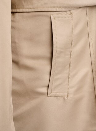 Zizzi Kort trenchcoat med belte, Coriander, Packshot image number 3