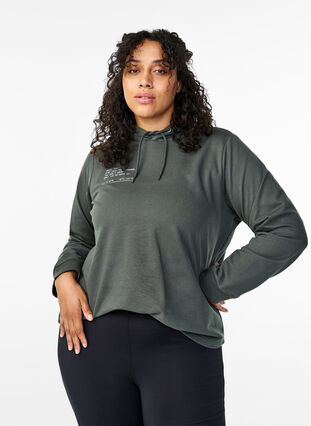 Zizzi Hettegenser med teksttrykk, Urban Chic, Model image number 0