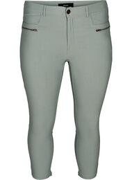 Tettsittende 3/4-bukser med glidelås, Slate Gray