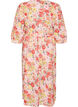 Blomstrete midiskj&oslash;rt med broderie anglaise og knytebelte, Rosa, Packshot image number 1