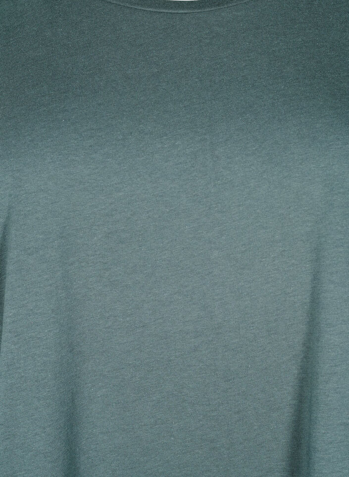 Kortermet t-skjorte i en bomullsblanding, Gr&oslash;nn, Packshot image number 2