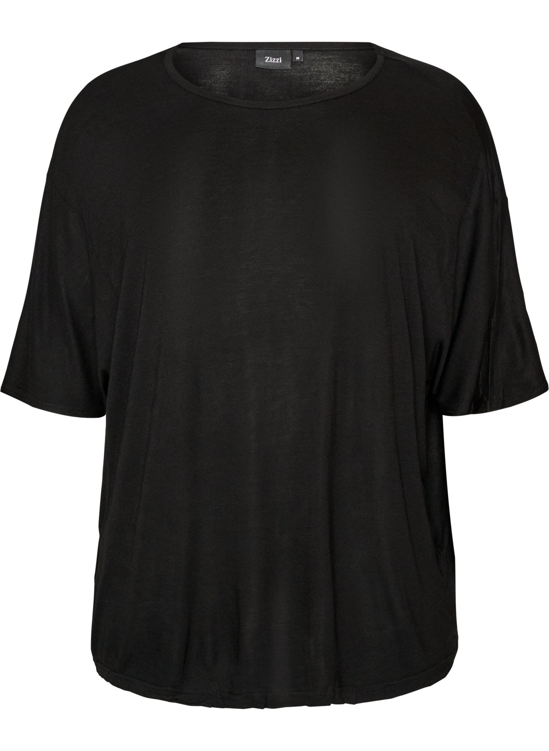 Loose fit T-skjorte i viskose jersey