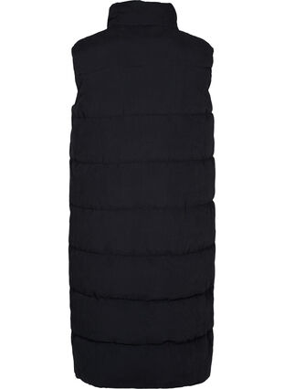 Zizzi Lang vest med høy krage og lommer, Black, Packshot image number 1