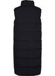 Lang vest med høy krage og lommer, Black, Packshot image number 1