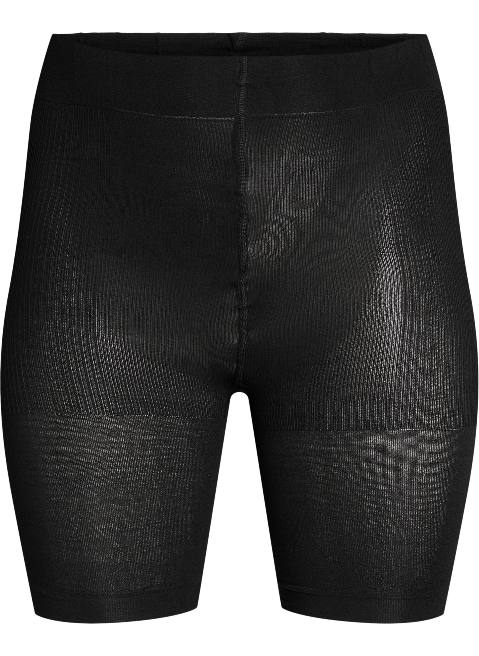2-pakning push-up shorts i 60 denier med shaping-effekt