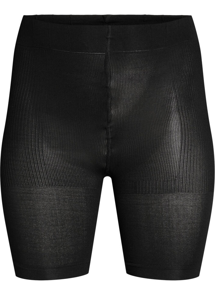 2-pakning push-up shorts i 60 denier med shaping-effekt, Svart, Packshot image number 0