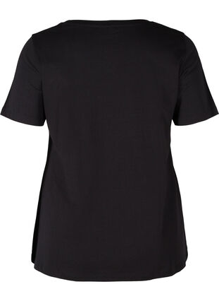 T-skjorte med julemotiv i bomull, Black Gift, Packshot image number 1