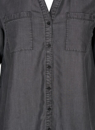 Langermet skjorte i lyocell, Grey Denim, Packshot image number 2