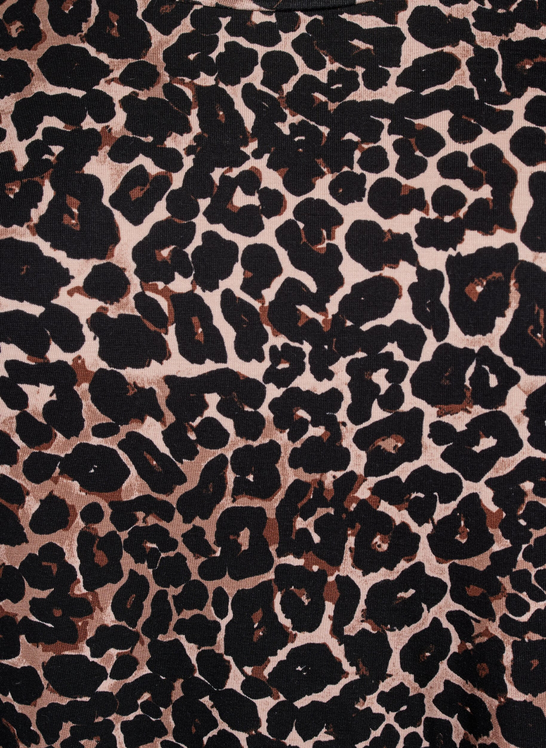 Zizzi T-skjorte med TENCEL&trade; Lyocell og leopardm&oslash;nster, Brun, Packshot image number 2