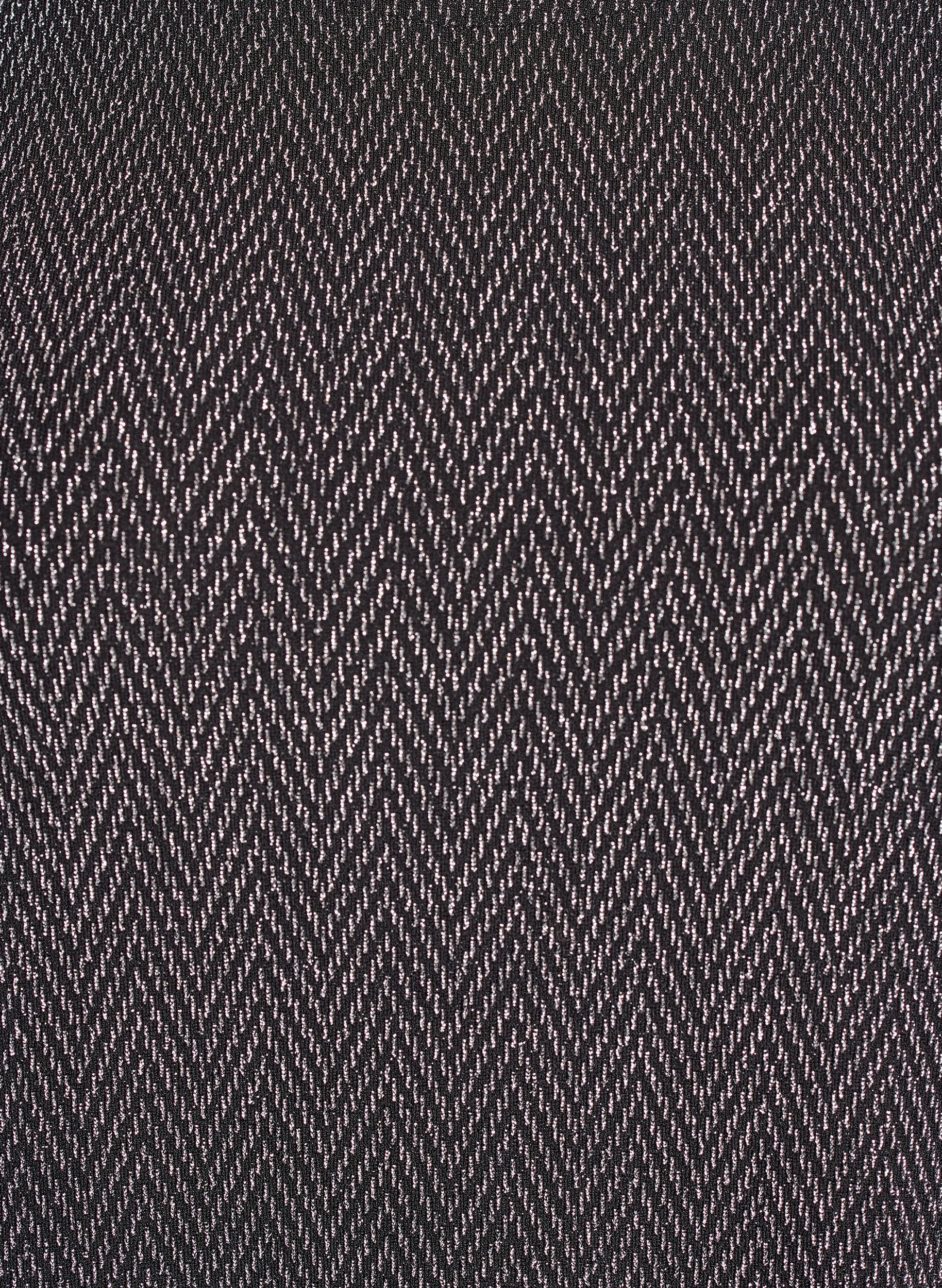 Zizzi Bluse med glitterm&oslash;nster og 3/4-ermer, Svart, Packshot image number 2