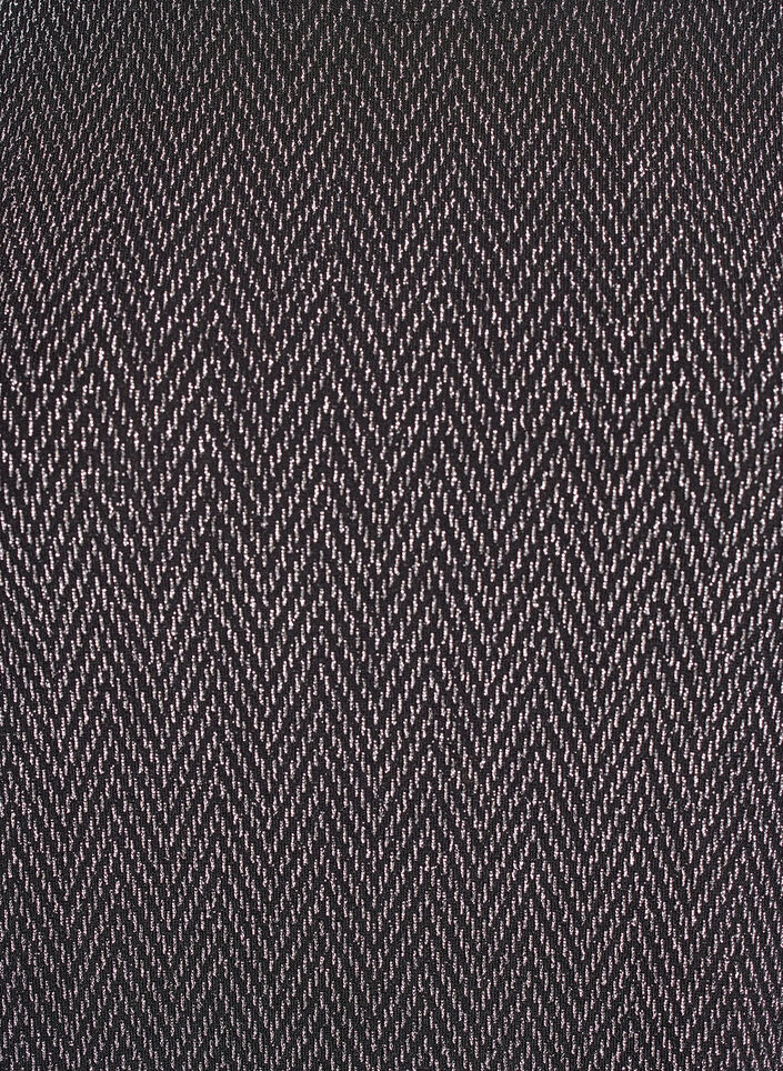 Bluse med glittermønster og 3/4-ermer, Svart, Packshot image number 2