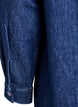 Kort denimkjole med V-hals og krage, Blå, Packshot image number 3