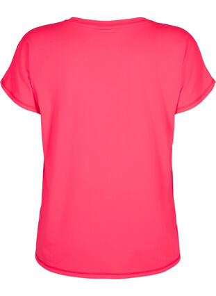 Løstsittende trenings-t-skjorte med v-hals, Neon Diva Pink, Packshot image number 1