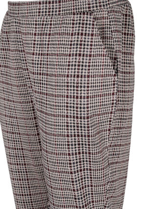 Cropped Maddison bukser med rutete mønster, Brown Check, Packshot image number 2