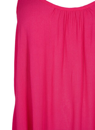 Ensfarget kjole i viskose med stropper, Bright Rose, Packshot image number 2