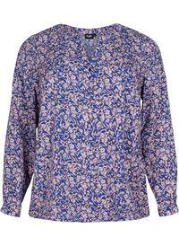 FLASH - Langermet bluse med mønster