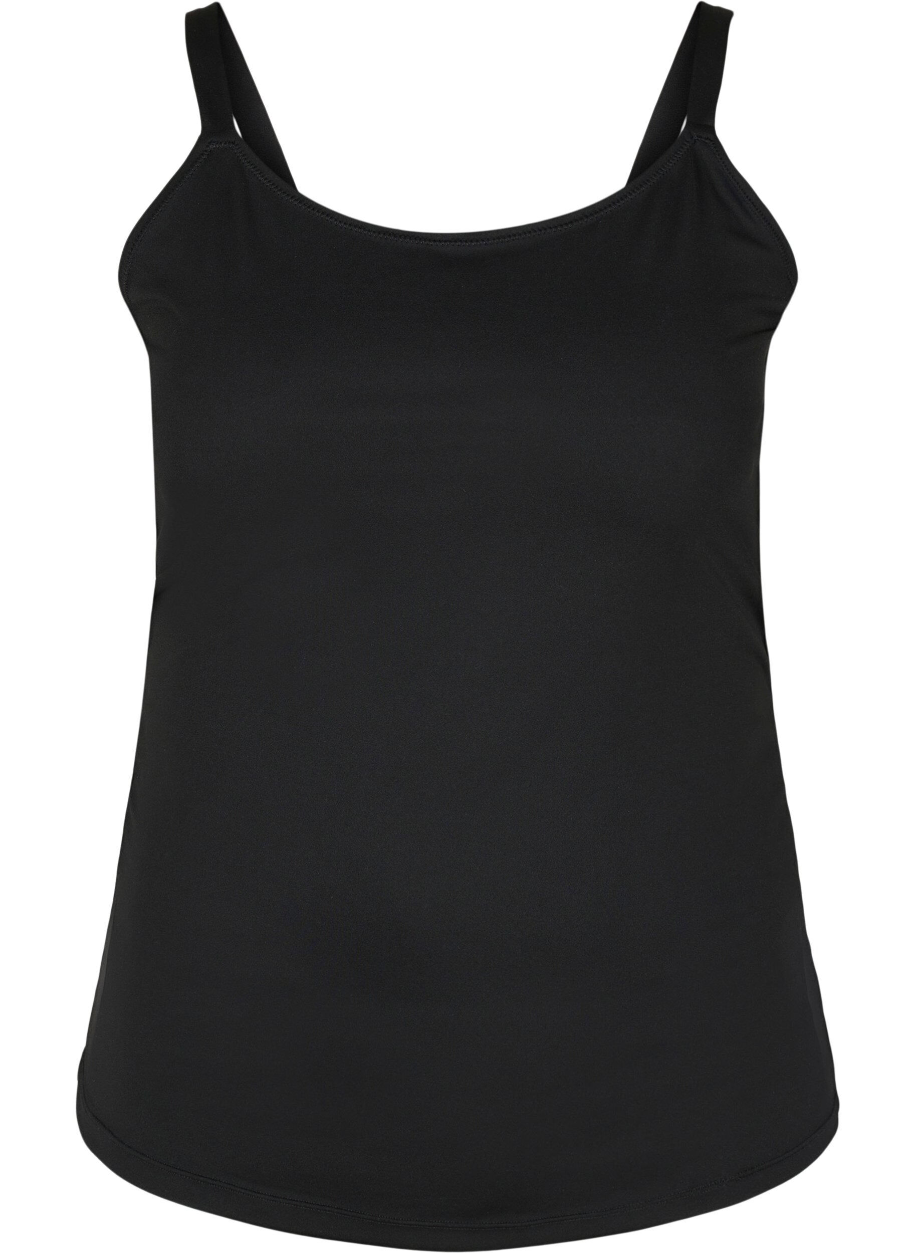 Zizzi Light shapewear topp med justerbare stropper, Black, Packshot image number 0