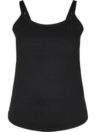 Light shapewear topp med justerbare stropper, Black, Packshot image number 0