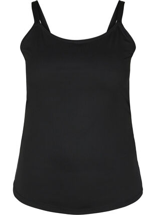Light shapewear topp med justerbare stropper, Black, Packshot image number 0