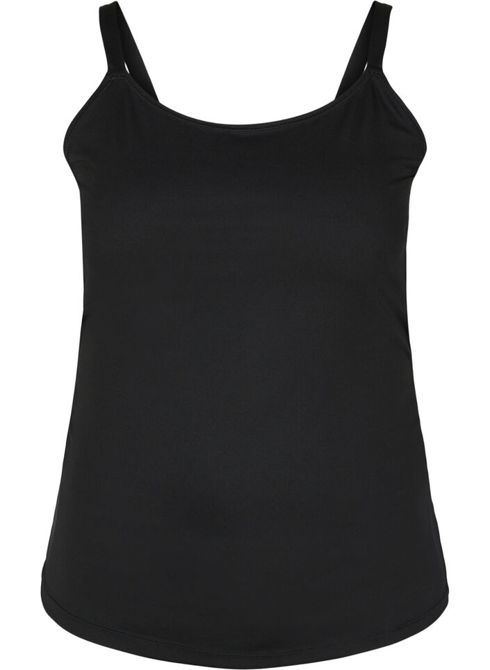 Light shapewear topp med justerbare stropper, Black, Packshot image number 0