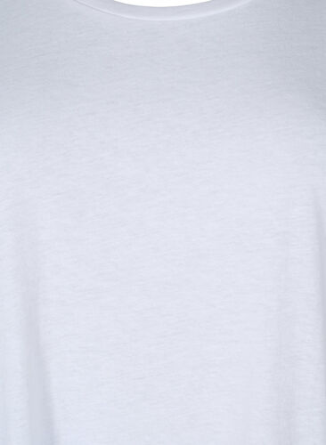 Kortermet T-skjorte i bomullsblanding, Bright White, Packshot image number 2