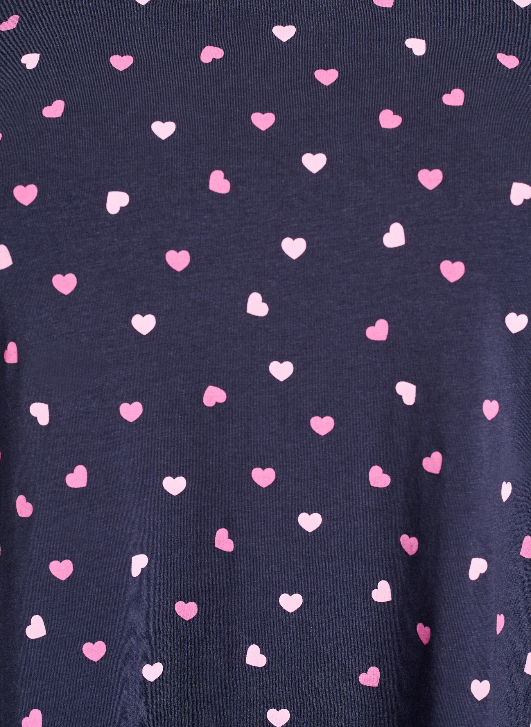 ZizziNattbluse med et trykk, Bl&aring;, Packshot image number 2