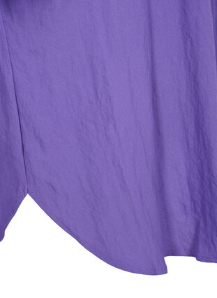 Lang ensfarget viskoseskjorte med 3/4-ermer, Passion Flower, Packshot image number 3