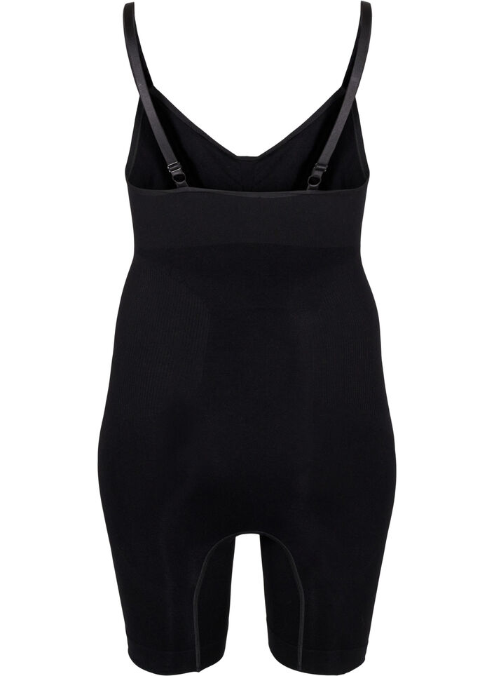 Shapewear-body med &aring;pning i bunn, Svart, Packshot image number 1