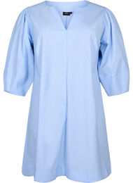 Stripete kjole med 3/4 erm, Blue Stripe