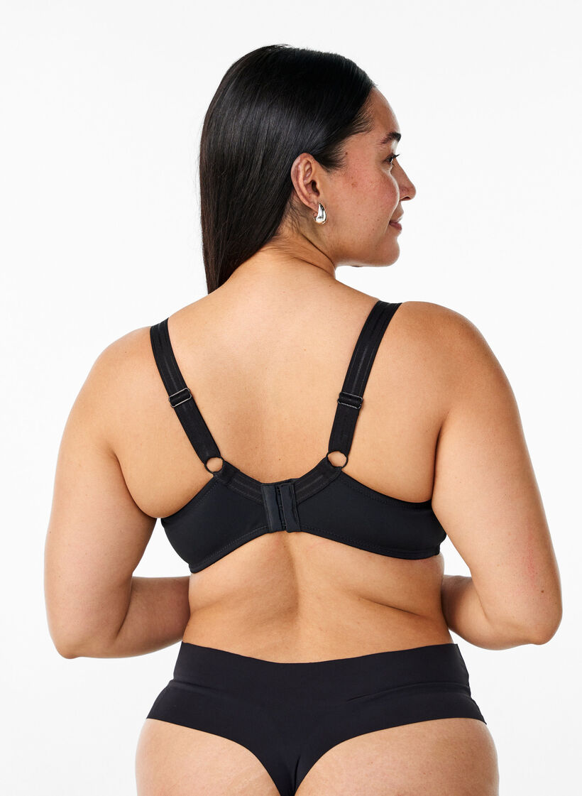 Formpresset bh med full dekning og høy støtte, Svart, Model image number 2