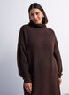 Strikket kjole med h&oslash;y hals, Brun, Model image number 3
