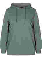 Sweatshirt med hette, Balsam Green Mel