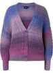 Melange strikket cardigan med knapper, Pansy Mel. Comb, Packshot image number 0
