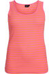 Stripete ribbestrikket singlet, Orange, Packshot image number 0