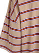 Oversized T-skjorte med striper og 1/2 ermer, Beige, Packshot image number 3
