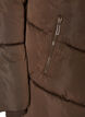 Lang pufferjakke med hette og lommer, Brun, Packshot image number 3