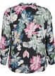Langermet bluse med blomstertrykk, Rose Flower AOP, Packshot image number 1