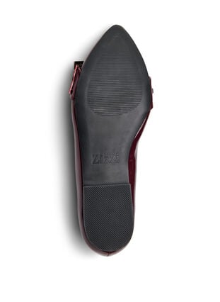 Zizzi Wide fit - Ballerina med stropp og studs, Decadent Chocolate, Packshot image number 4