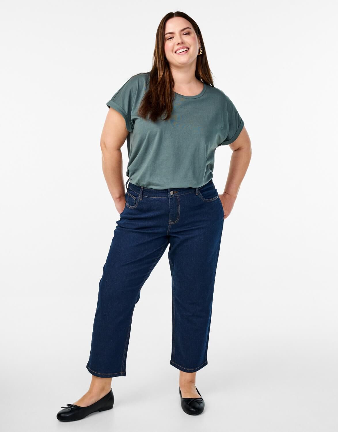 Bl&aring; mid-waist jeans