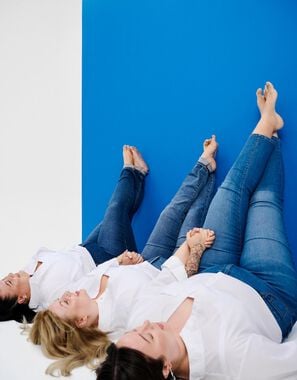 Blå regular-fit jeans