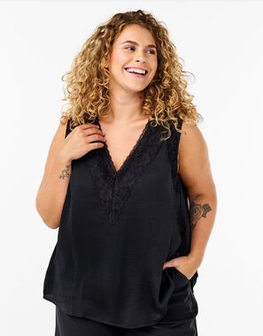 Blå blondertopper