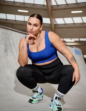 Blå fitnessklær