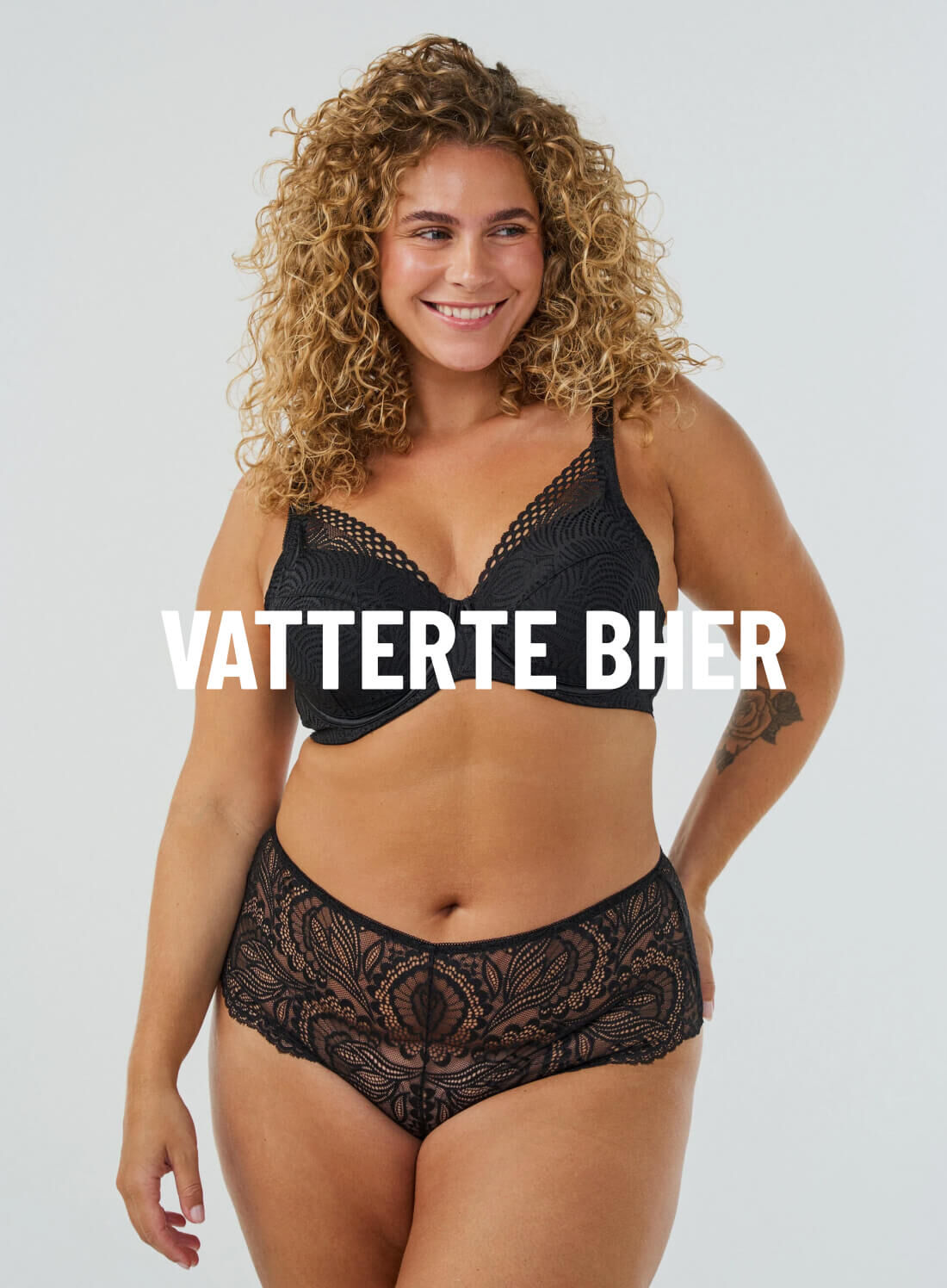 Vatterte BHer i store st&oslash;rrelser til dame - St&oslash;rrelse 85E-115H - Zizzi