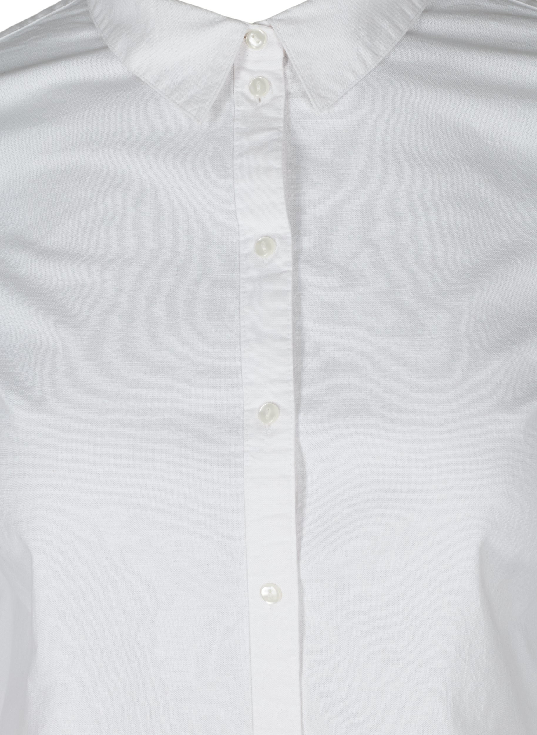 Langermet skjorte i bomull, Bright White, Packshot image number 2