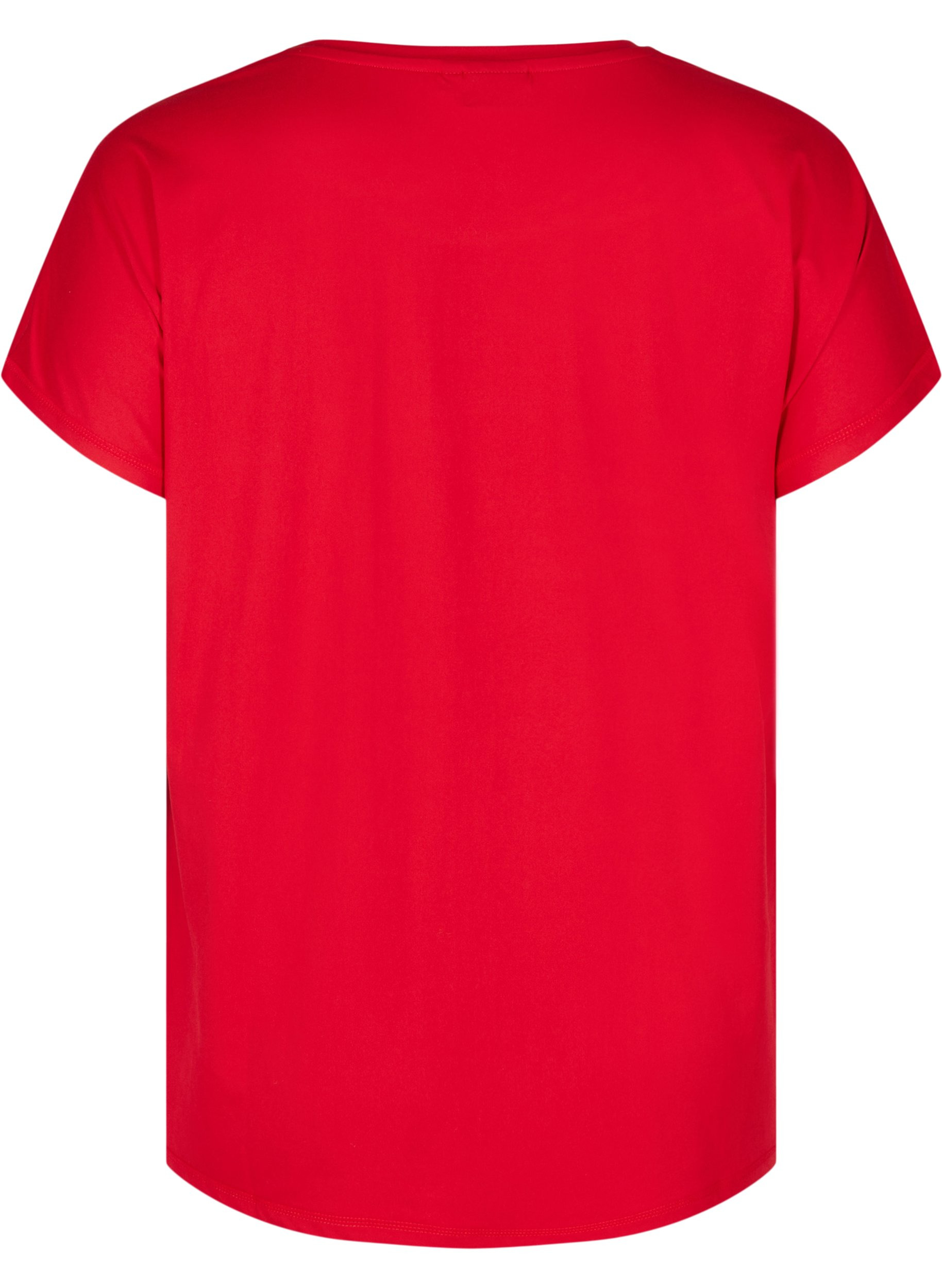 Ensfarget t-skjorte til trening, Haute Red, Packshot image number 1