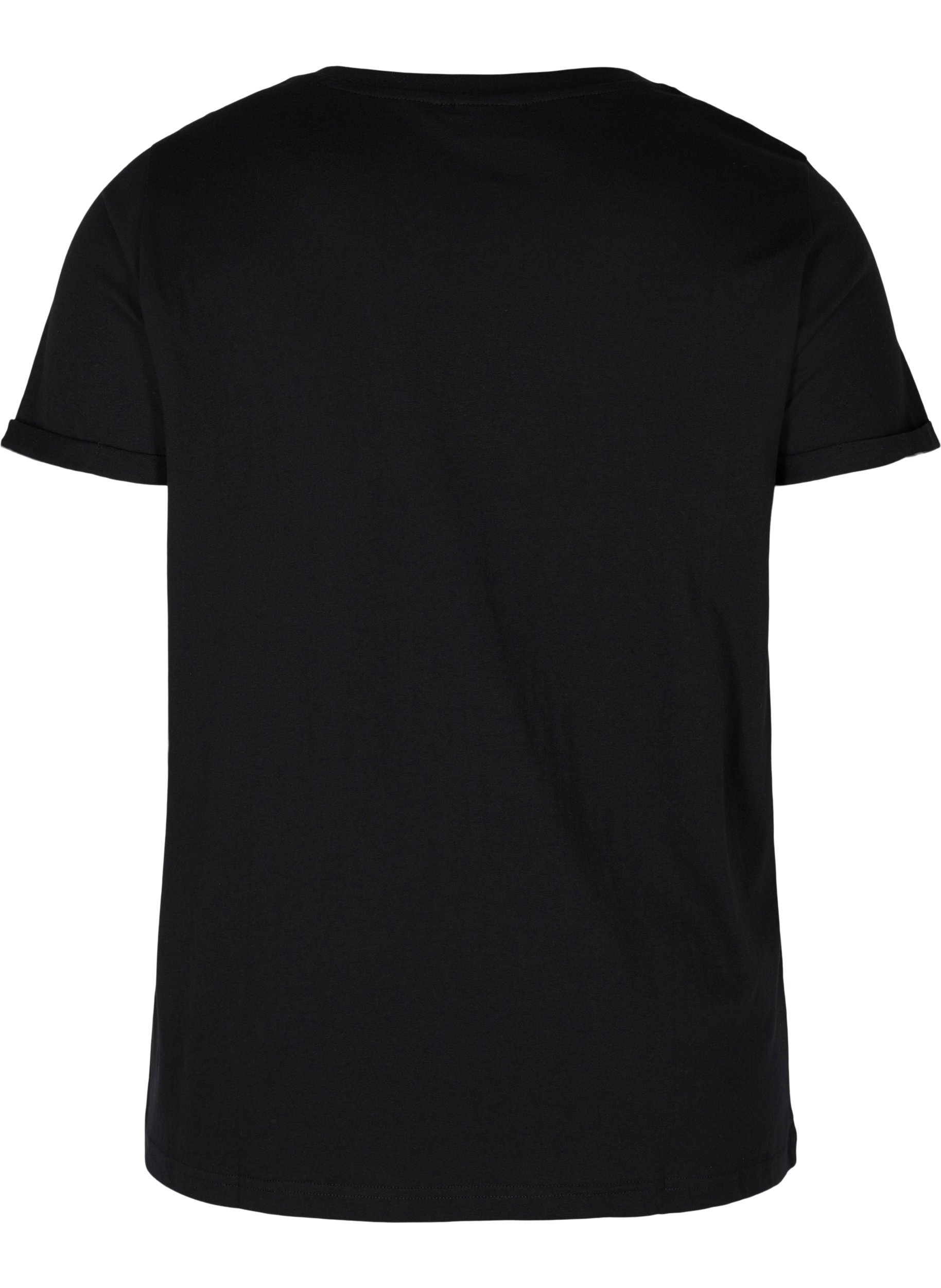 T-skjorte til trening med trykk, Black Run, Packshot image number 1