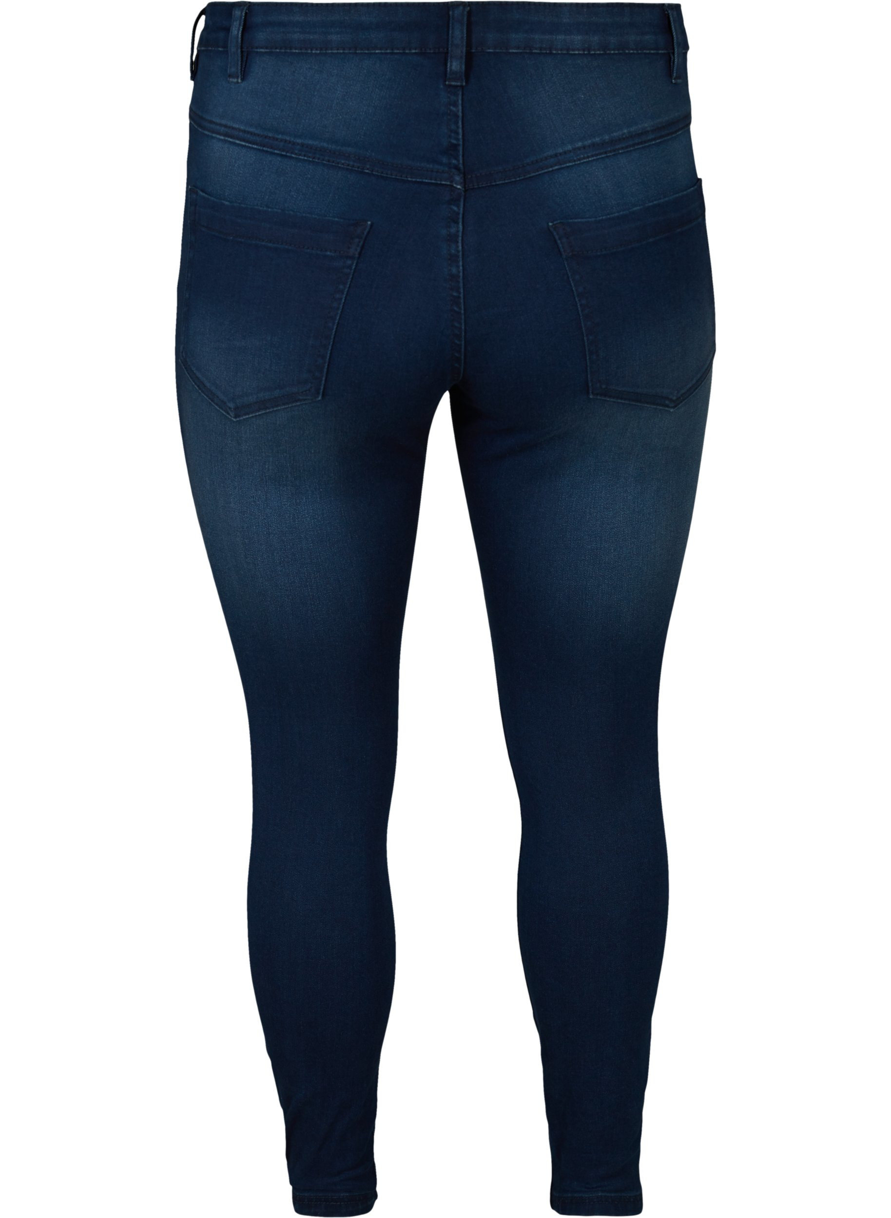 Super slim Amy jeans med høyt liv, Blue denim, Packshot image number 1