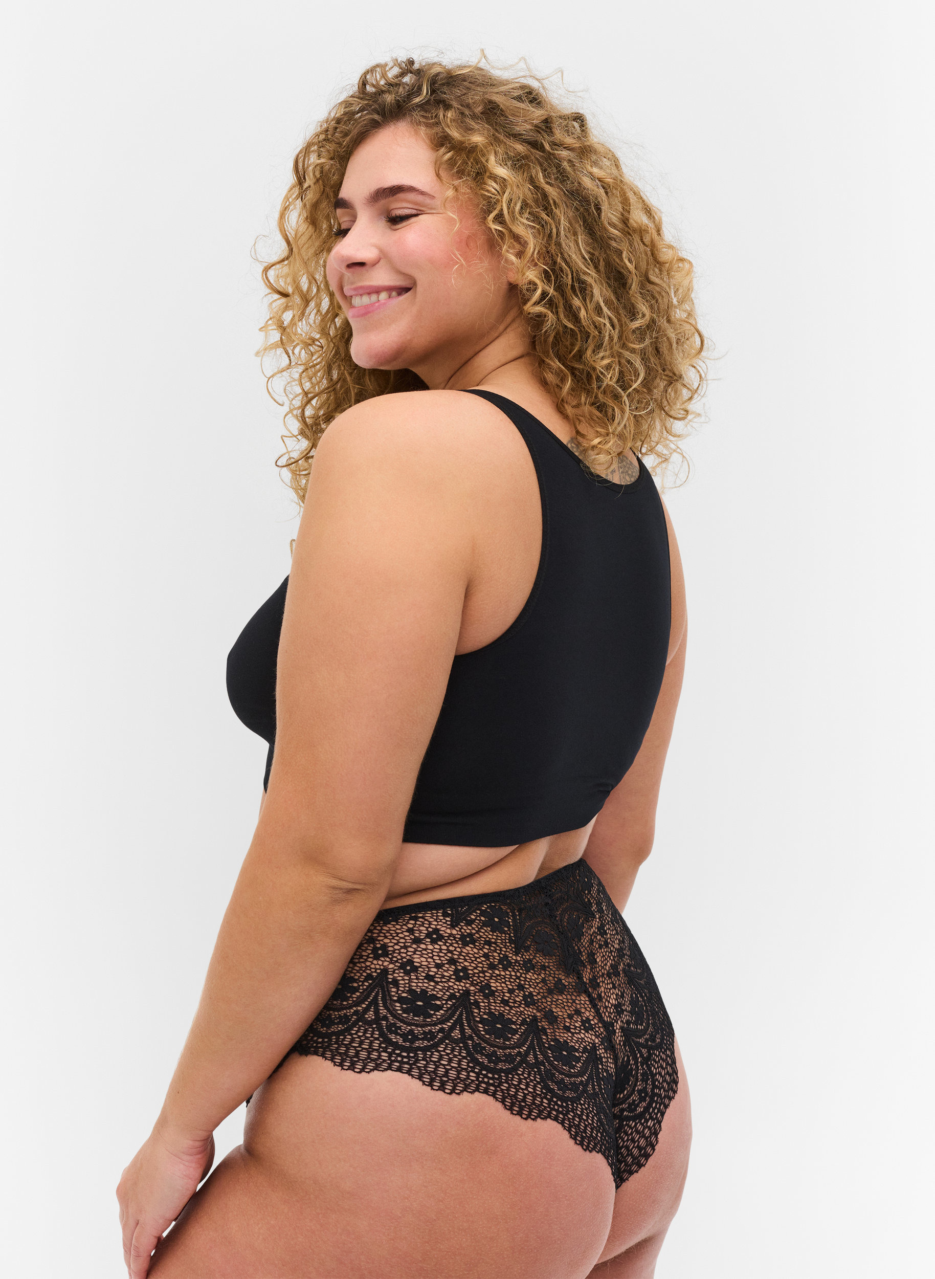 Blondetruse med normal høyde i livet, Black, Model